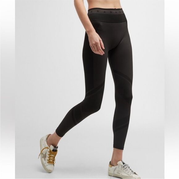 Golden Goose Black Star Leggings and Workout Top size S/M - Picture 3 of 9